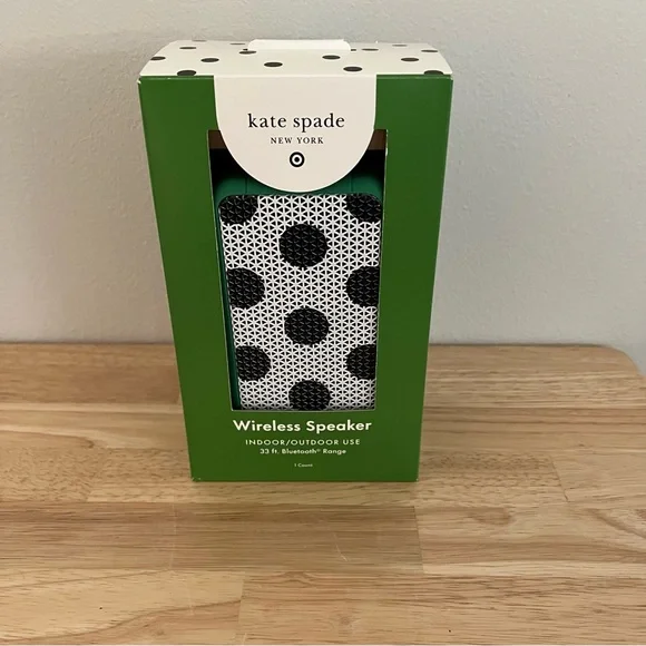 NWT Kate Spade New York Target Exclusive Polka Dot Portable Bluetooth Speaker - Picture 3 of 12
